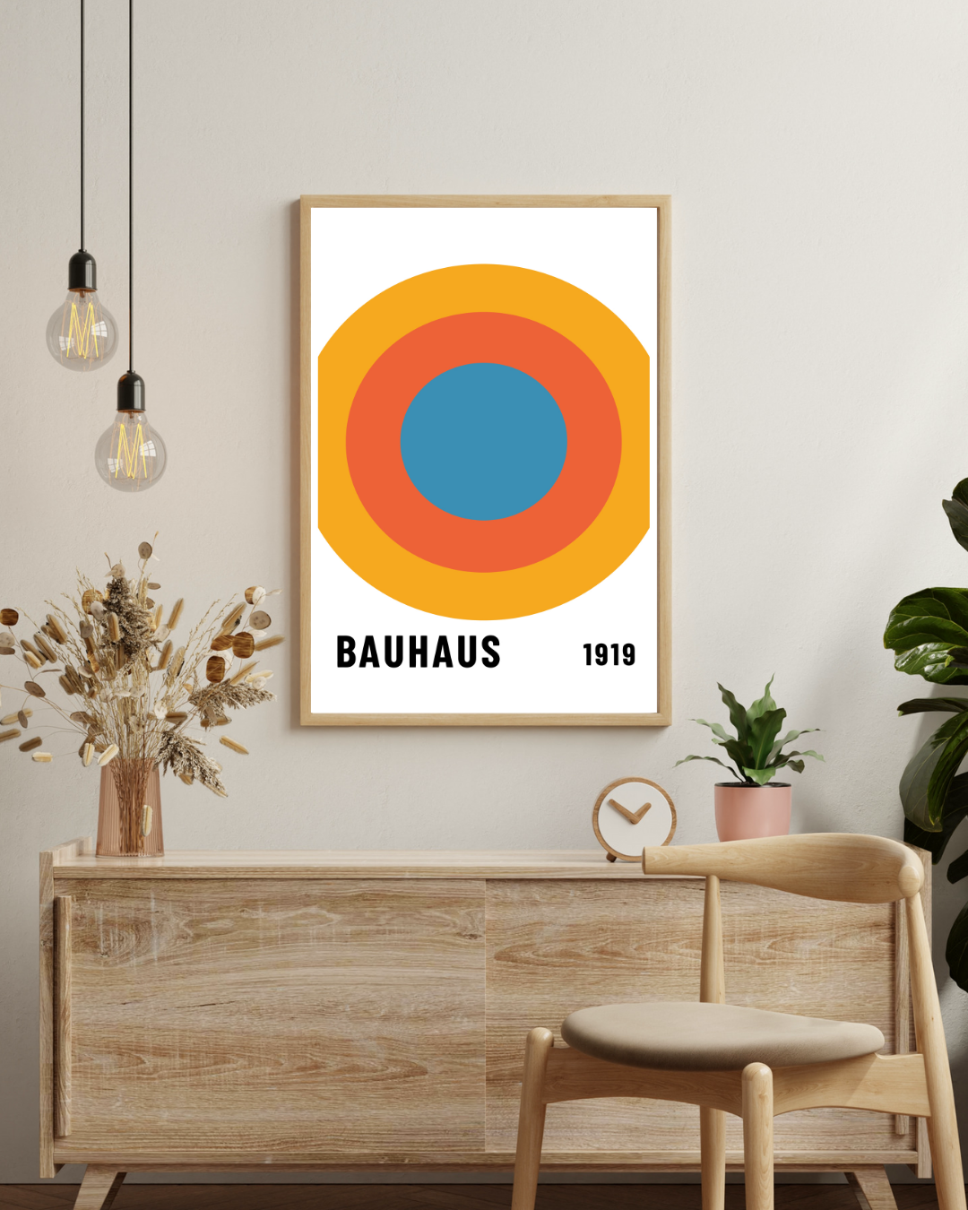 Bauhaus oranje 1919 Poster