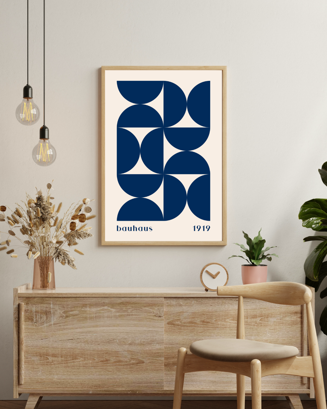 Bauhaus blauw 1919 Poster