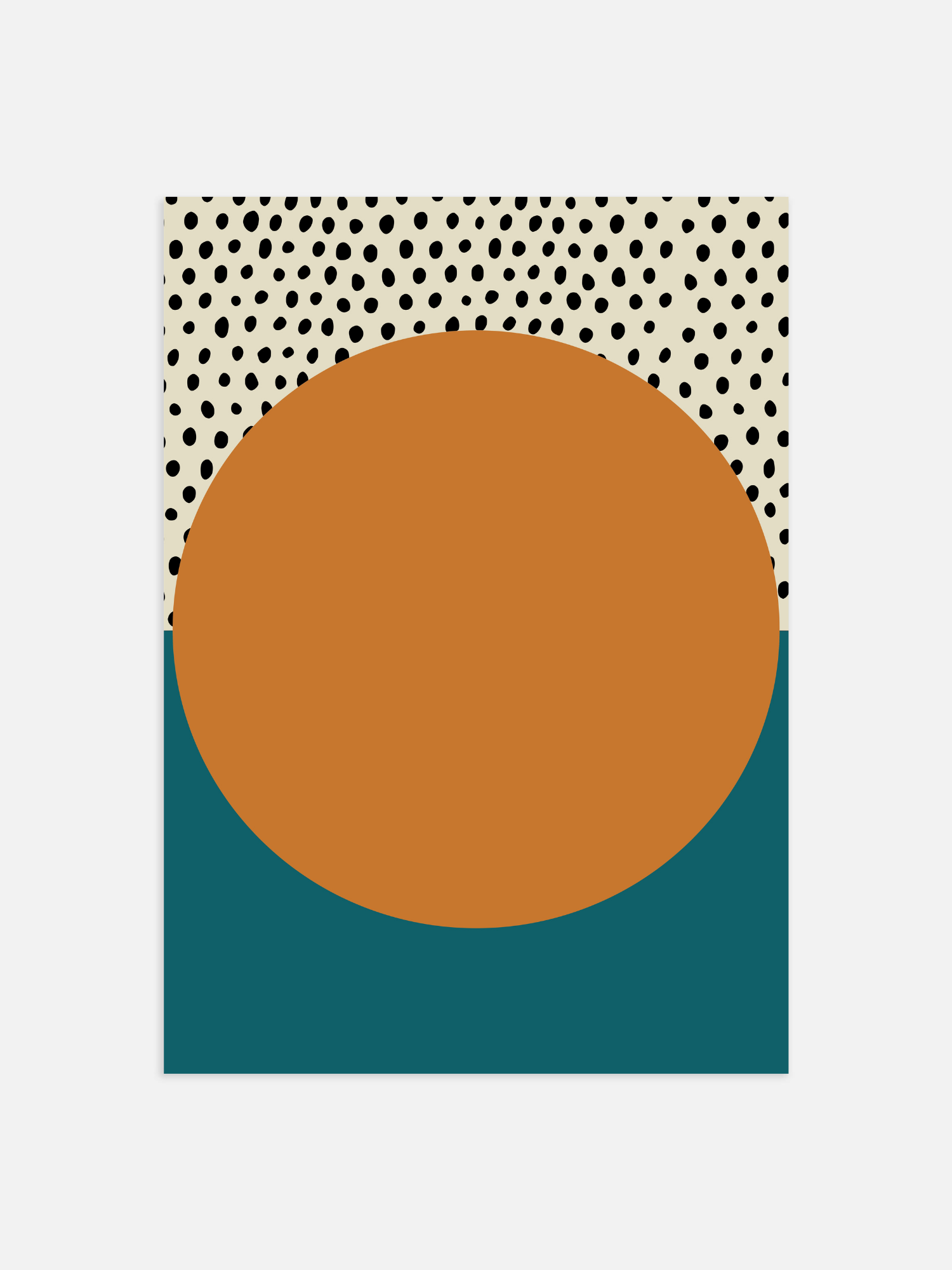 Bauhaus oranje cirkel Poster