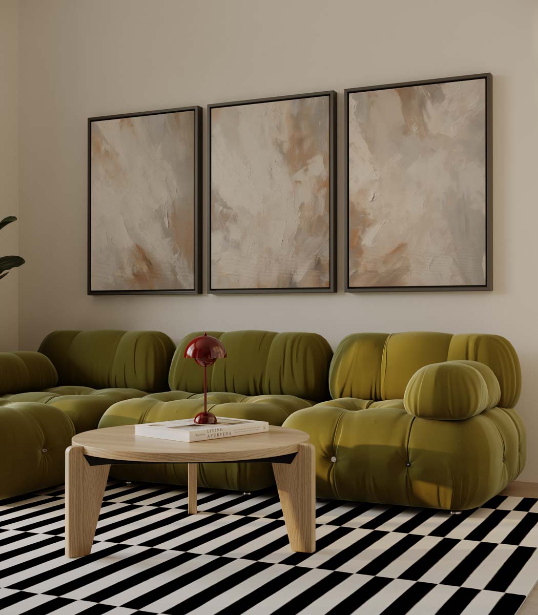 Beige wolkenpalet Kunstwerk-canvas-dibond-plexiglas-wanddecoratie-WallArtistic