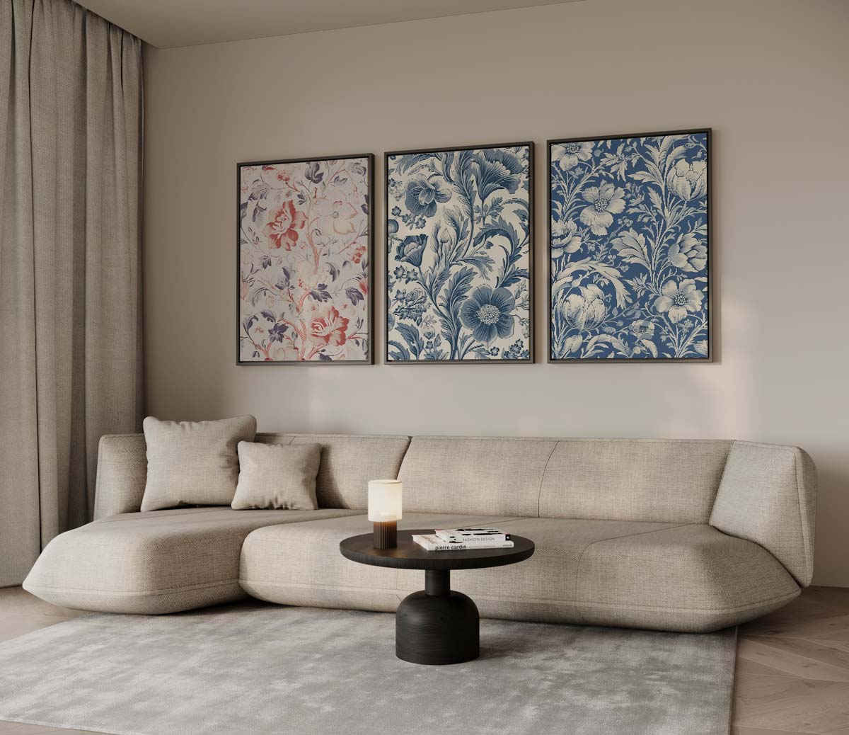 Florale variatie Kunstwerk-canvas-dibond-plexiglas-wanddecoratie-WallArtistic