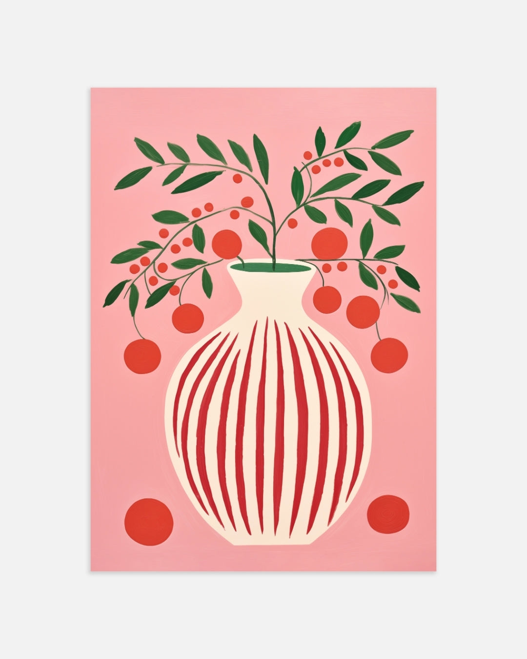 Happy Flower Vase Poster