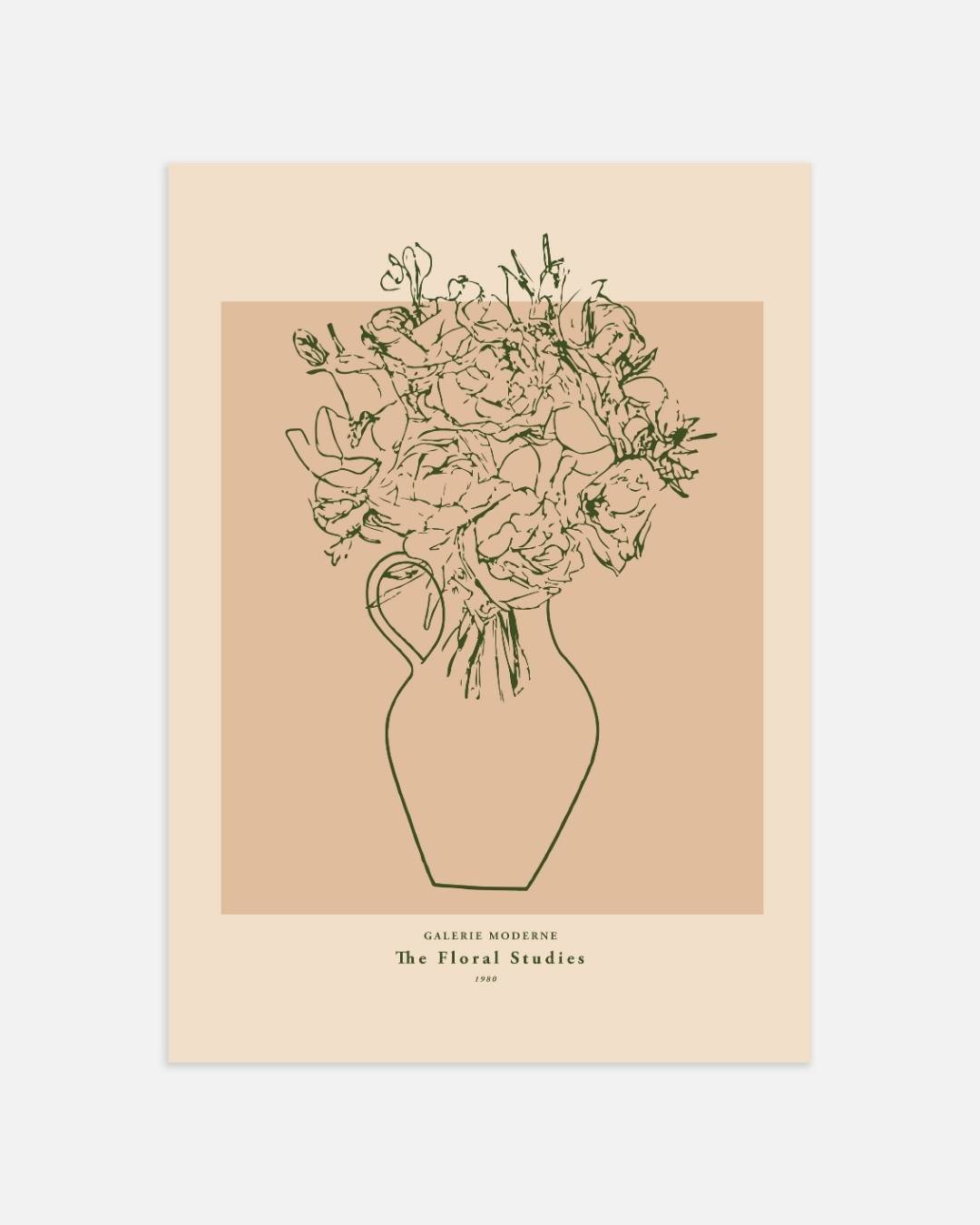 Elegante bloemenvaas Poster