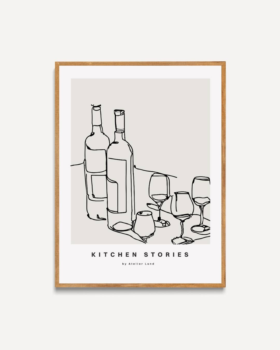 Wijnflessen en glazen Kitchen Stories Poster