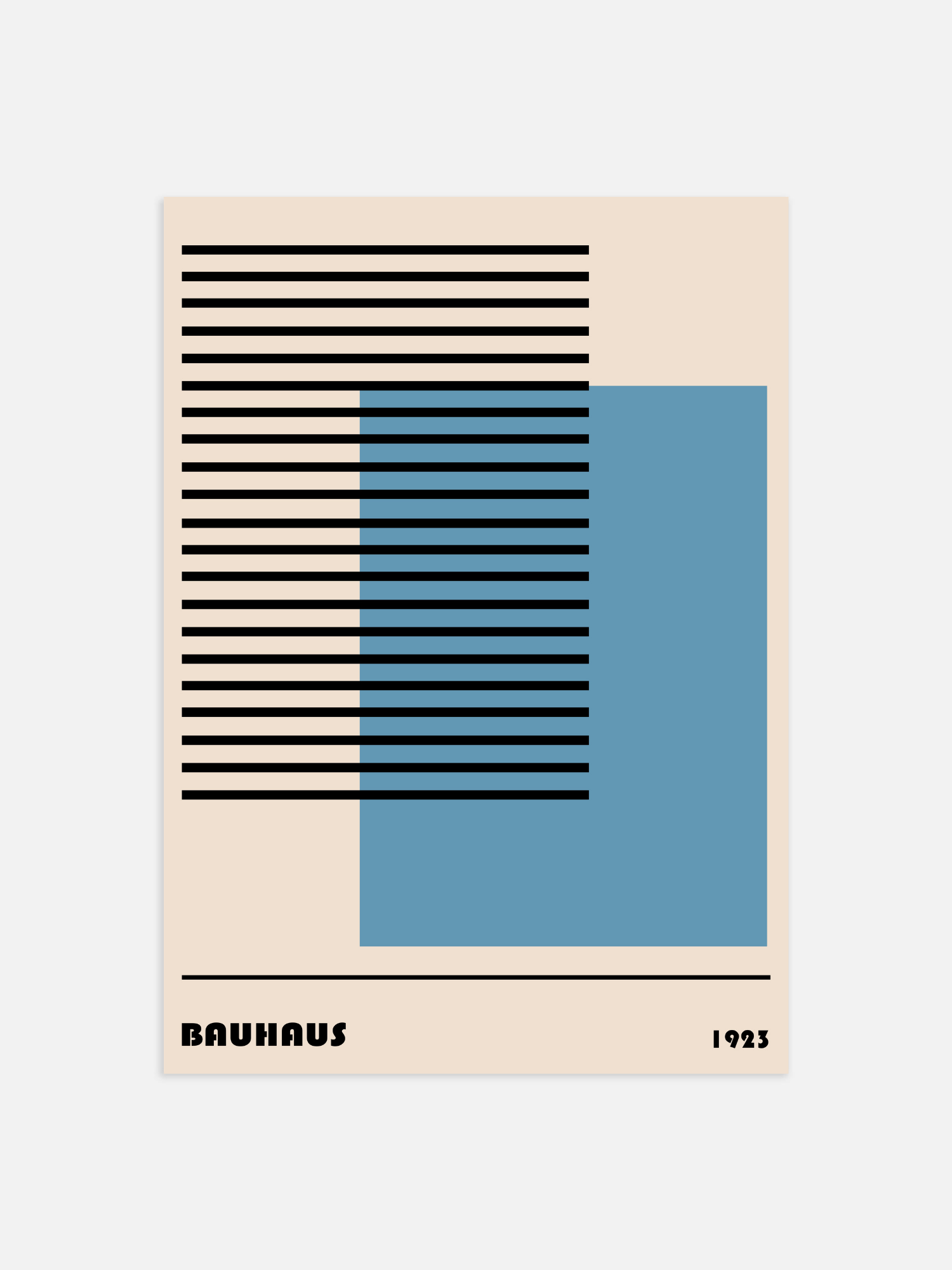 Bauhaus blauw 1923 Poster