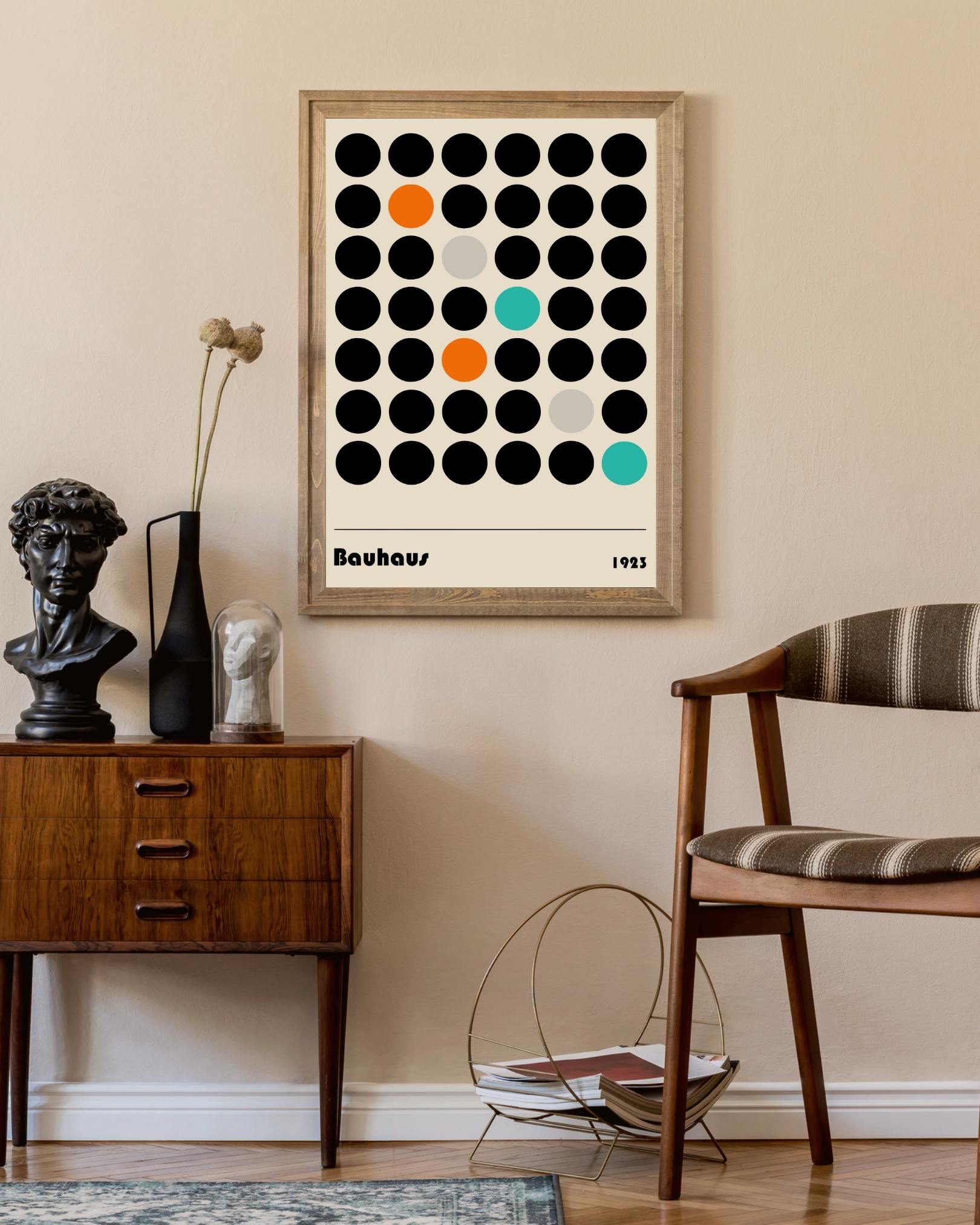 Bauhaus zwarte stip Poster