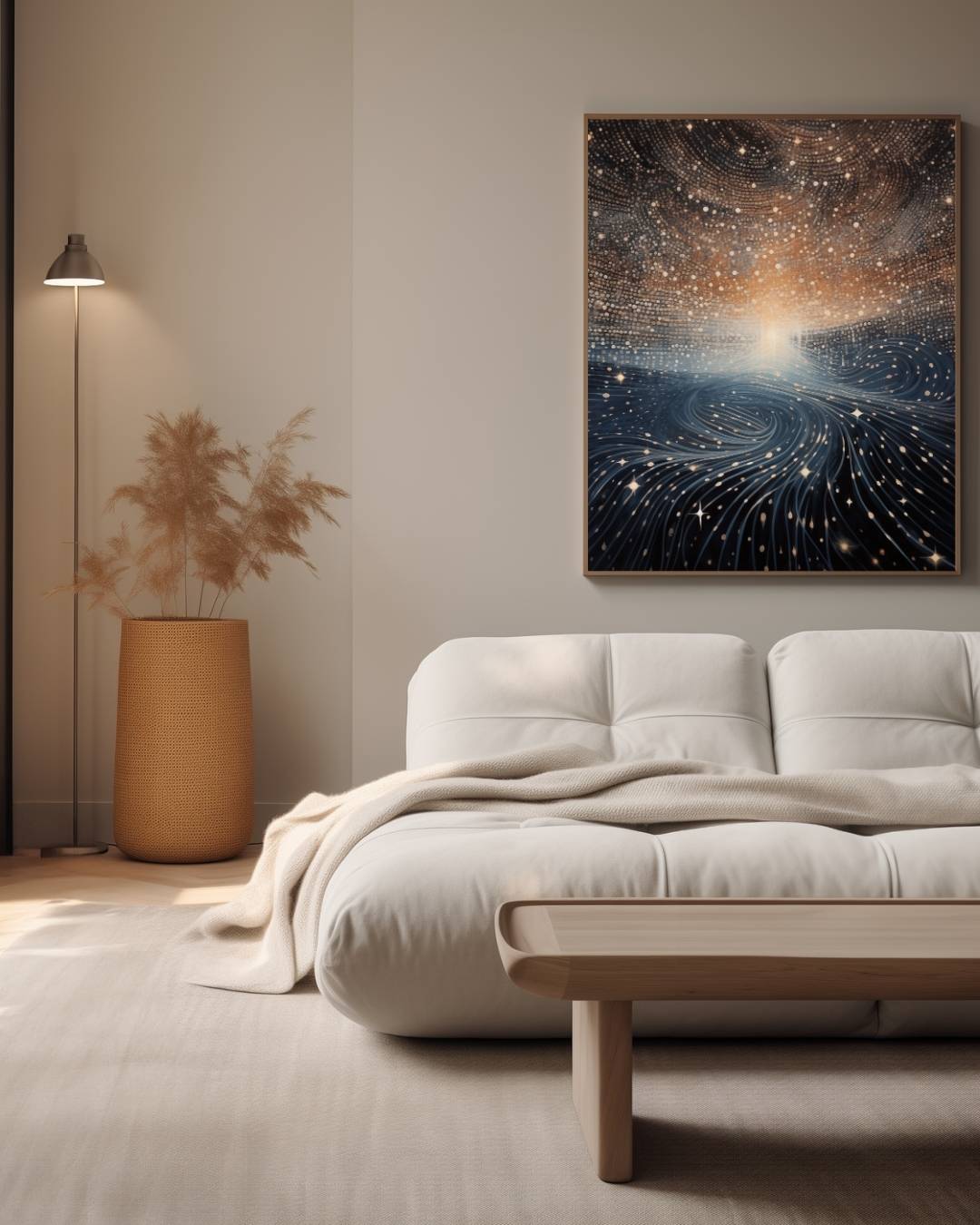 Kosmische lichtstralen Poster