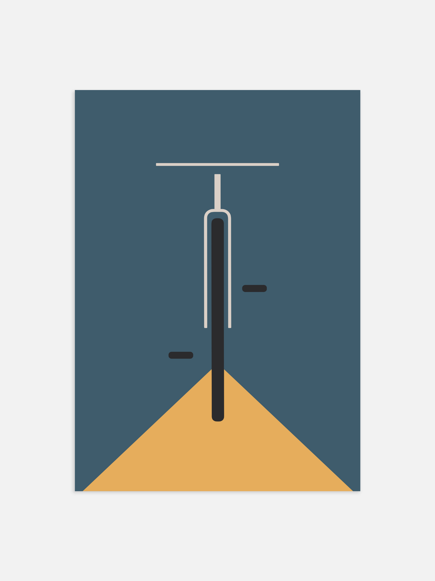 Bauhaus blauw fiets Poster