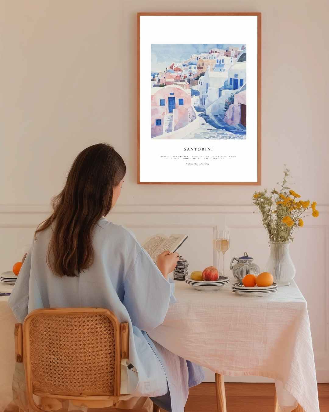 Santorini Serenity Poster