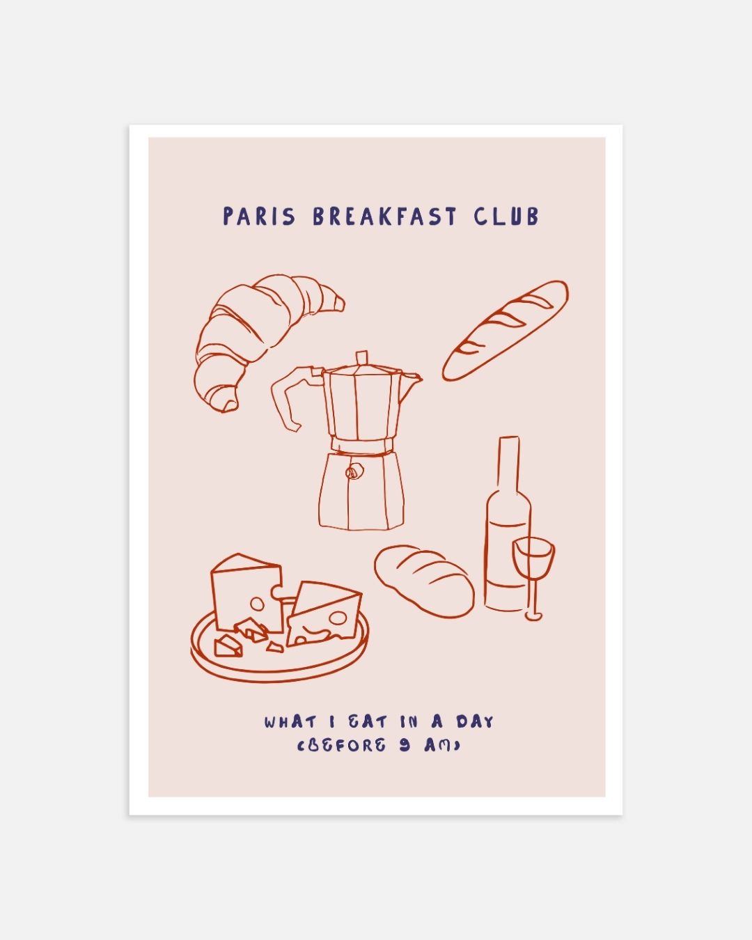 Pariser Frühstücksclub-Poster 