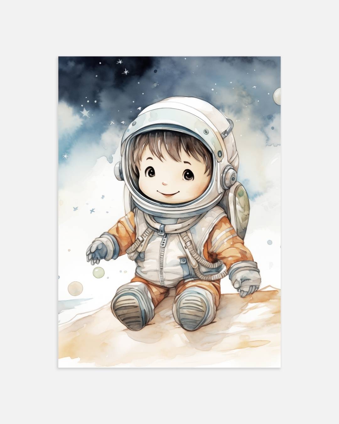 Kleine astronaut op ontdekkingsreis Poster