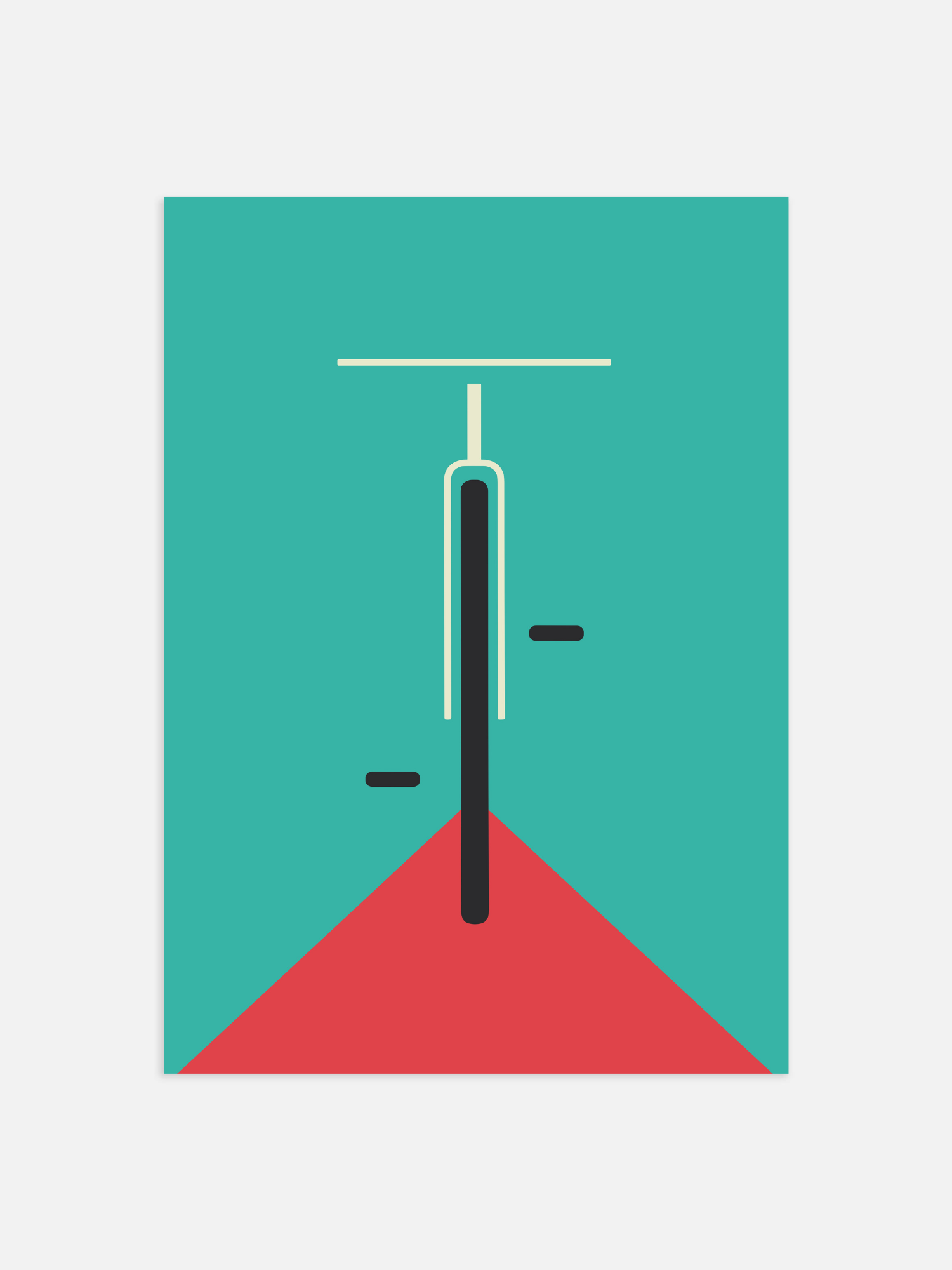 Bauhaus groen fiets Poster