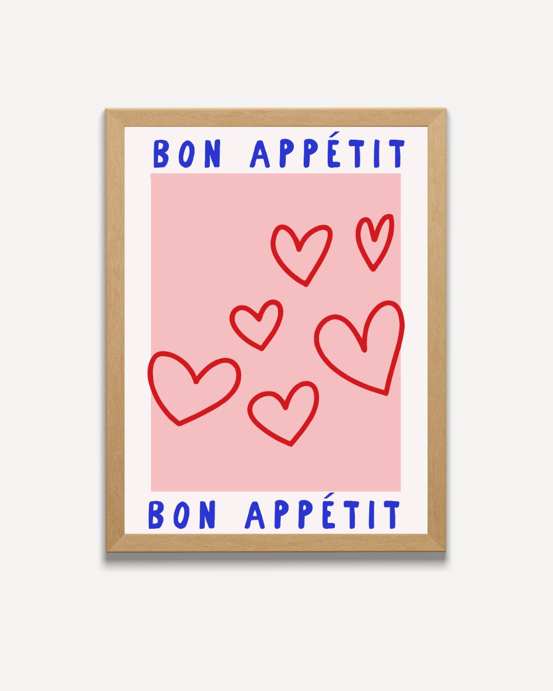 Bon Appetit Hearts Poster