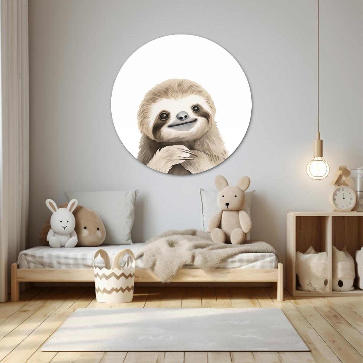 Laughing Sloth Wall Circle