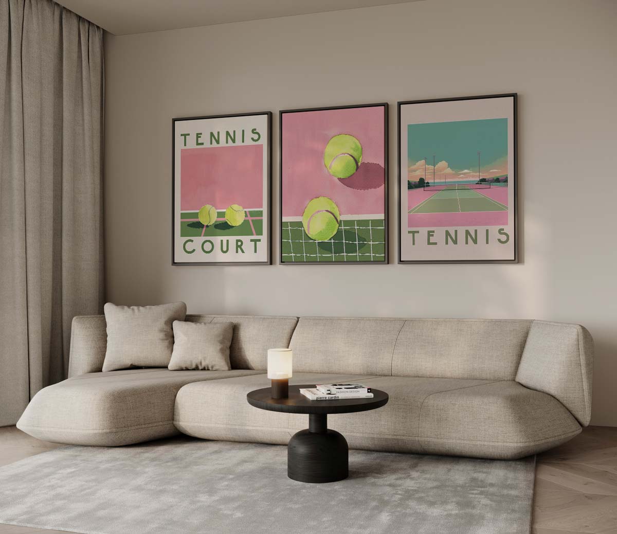 Tennis in retro pop-artstijl