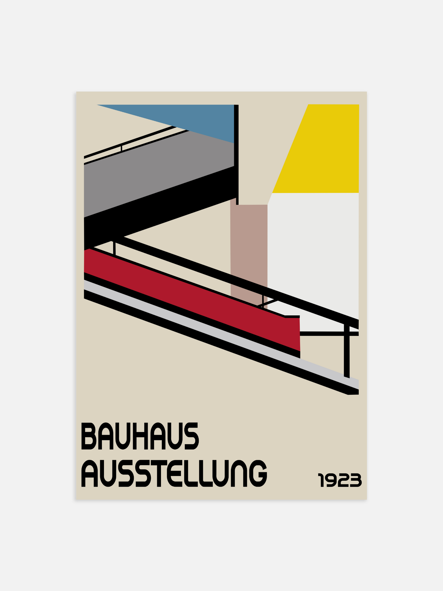 Bauhaus abstract illustration Poster