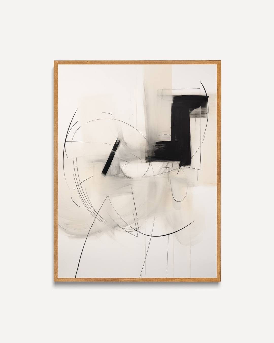 Abstracte vormen in zwart-wit Poster