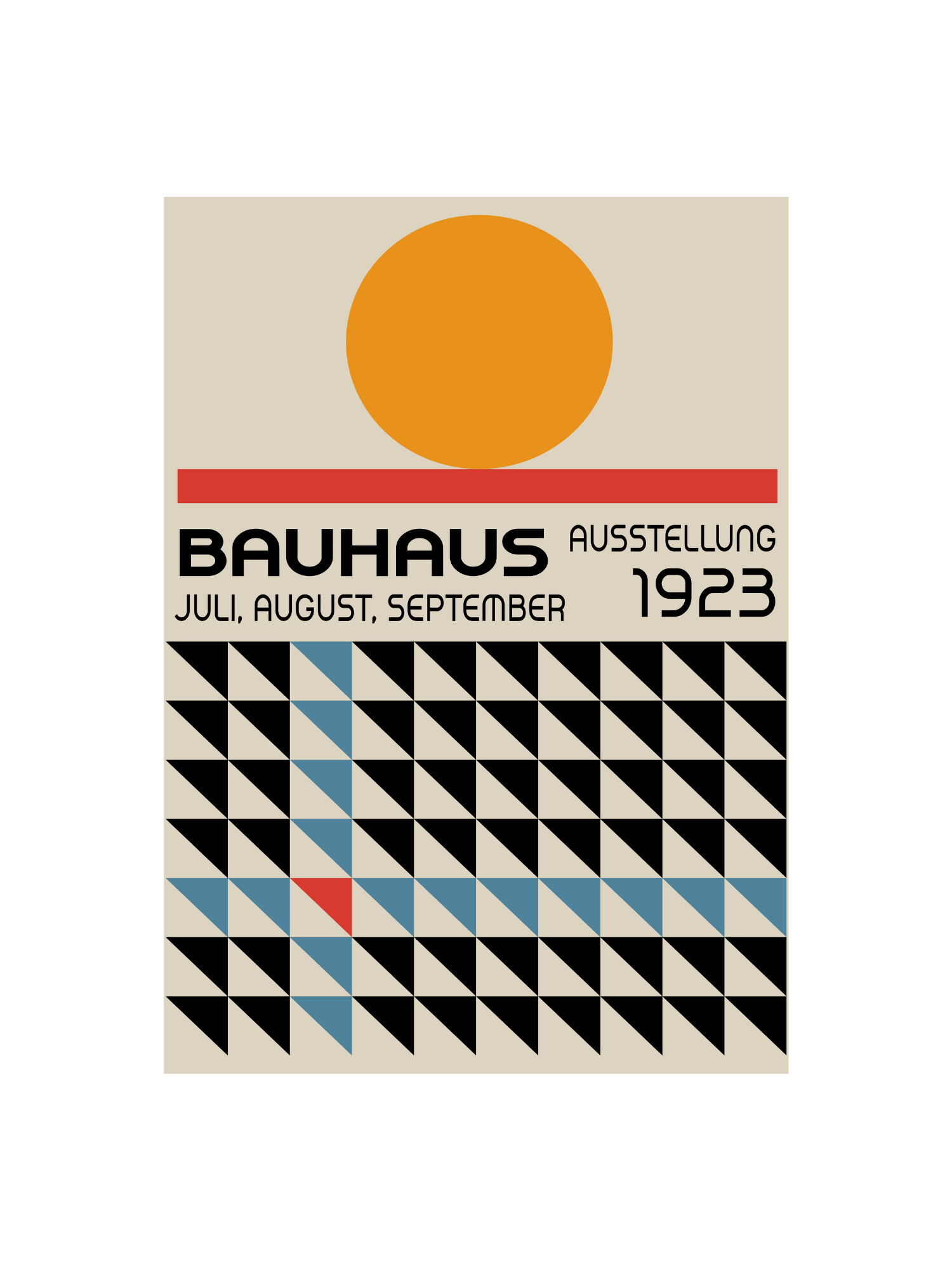 Bauhaus juli,august,september Poster