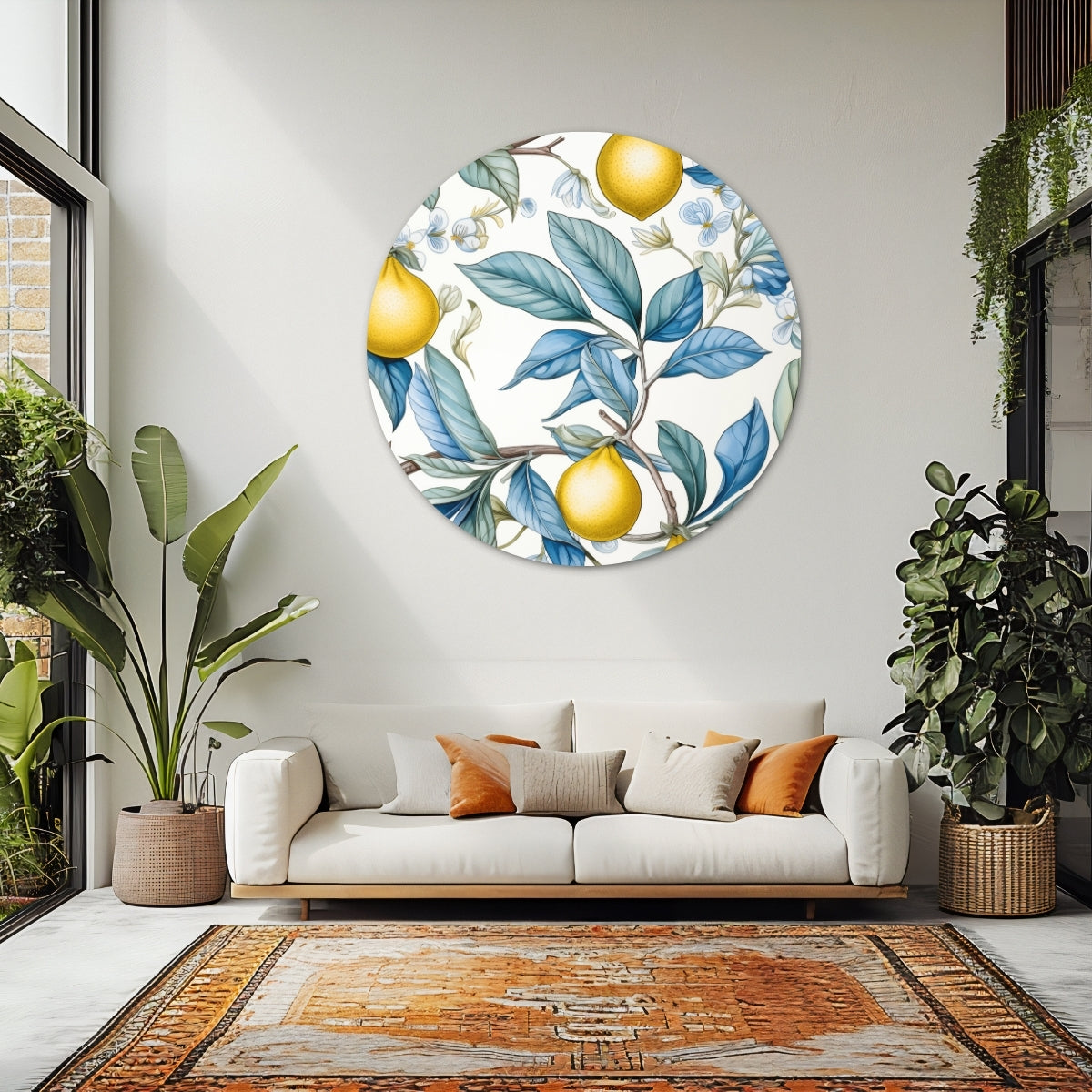 Lemon Branches Wall Circle