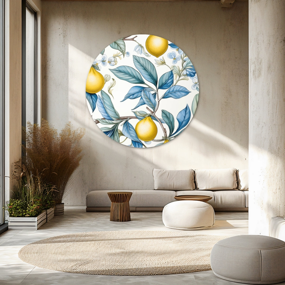 Lemon Branches Wall Circle