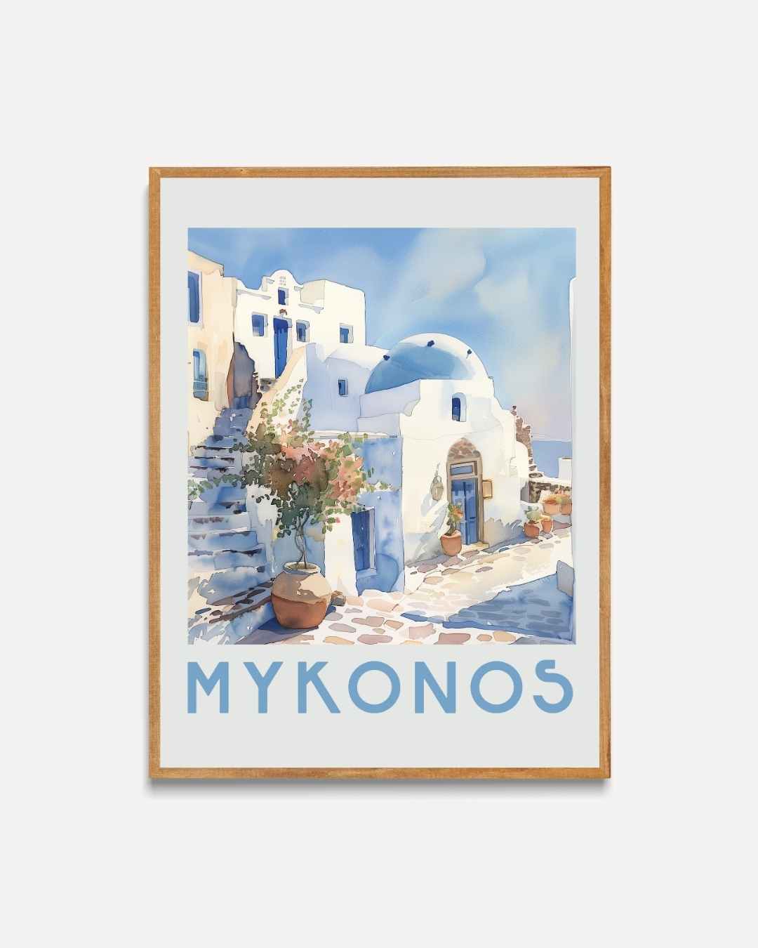 Mykonos Retro Poster