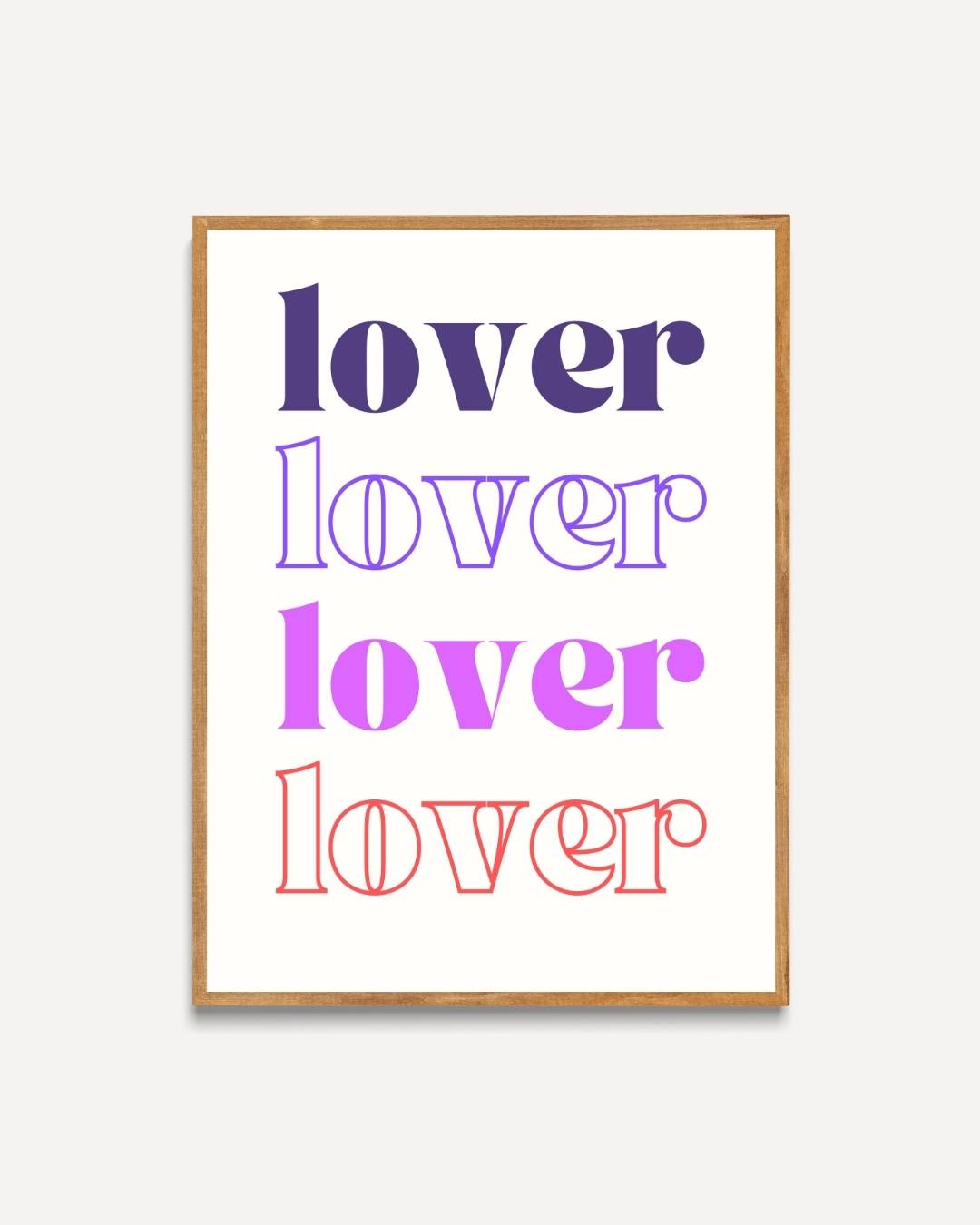 Lover typografie Poster