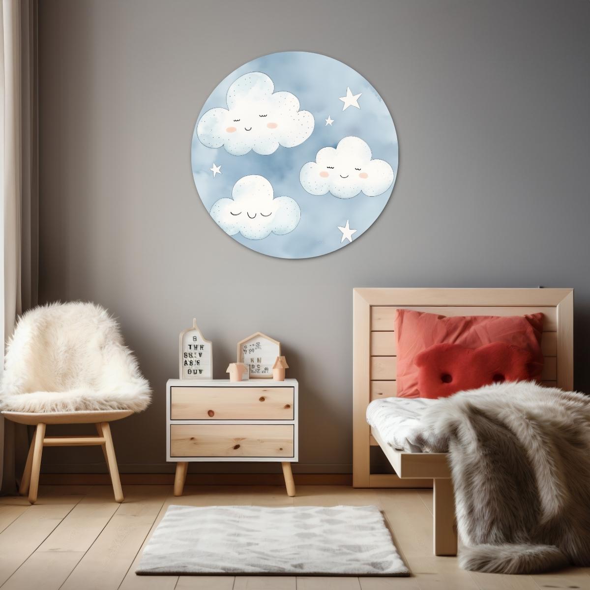 Sleeping Clouds Wall Circle 