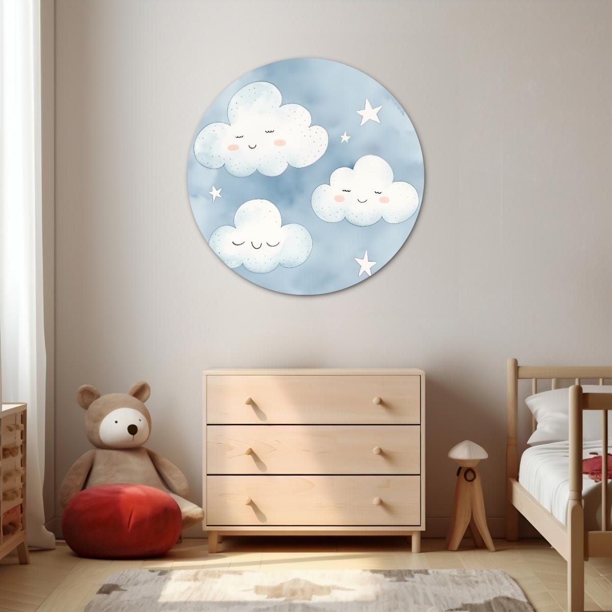 Sleeping Clouds Wall Circle 