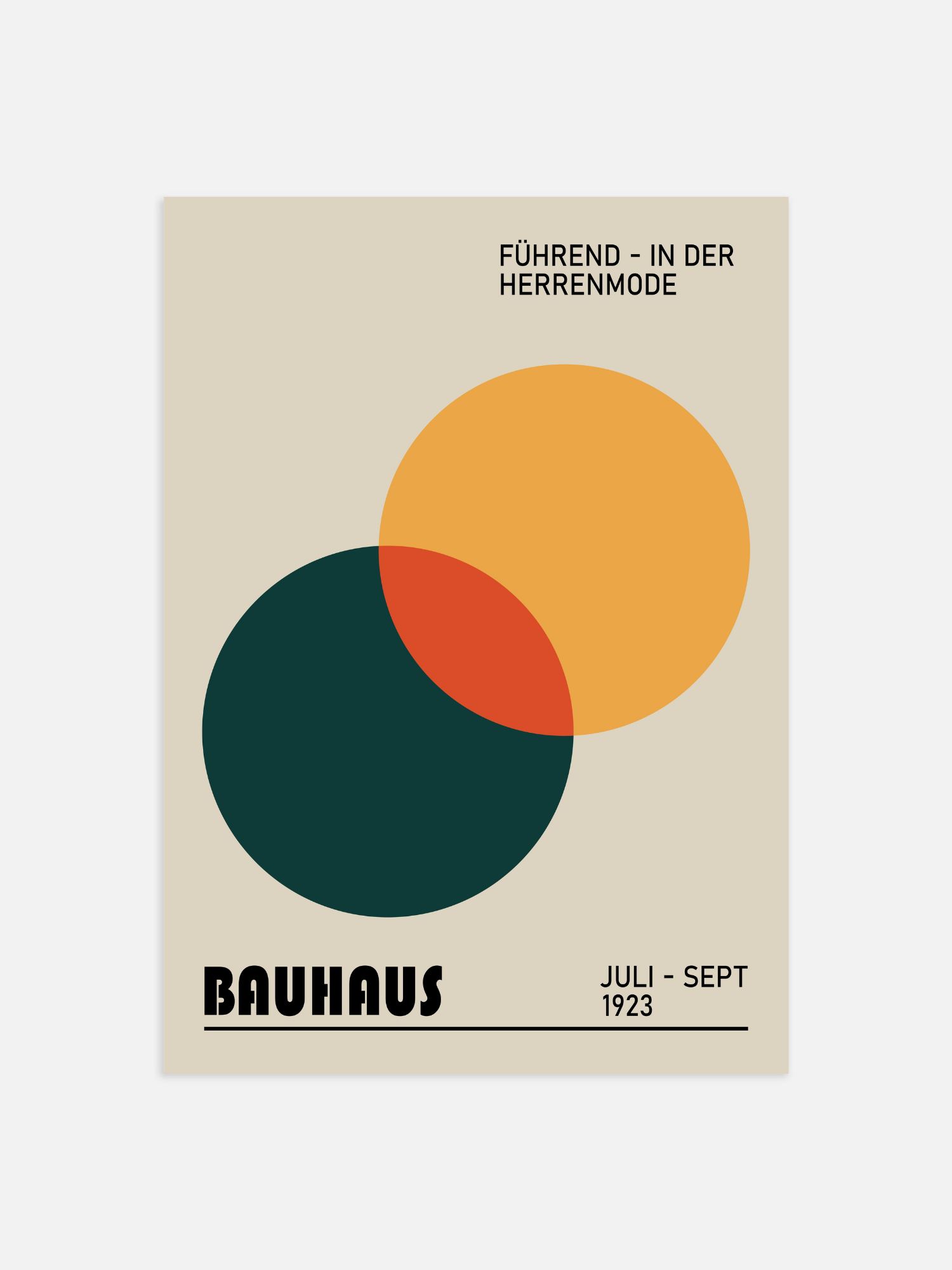 Bauhaus führend - in der herrenmode Poster