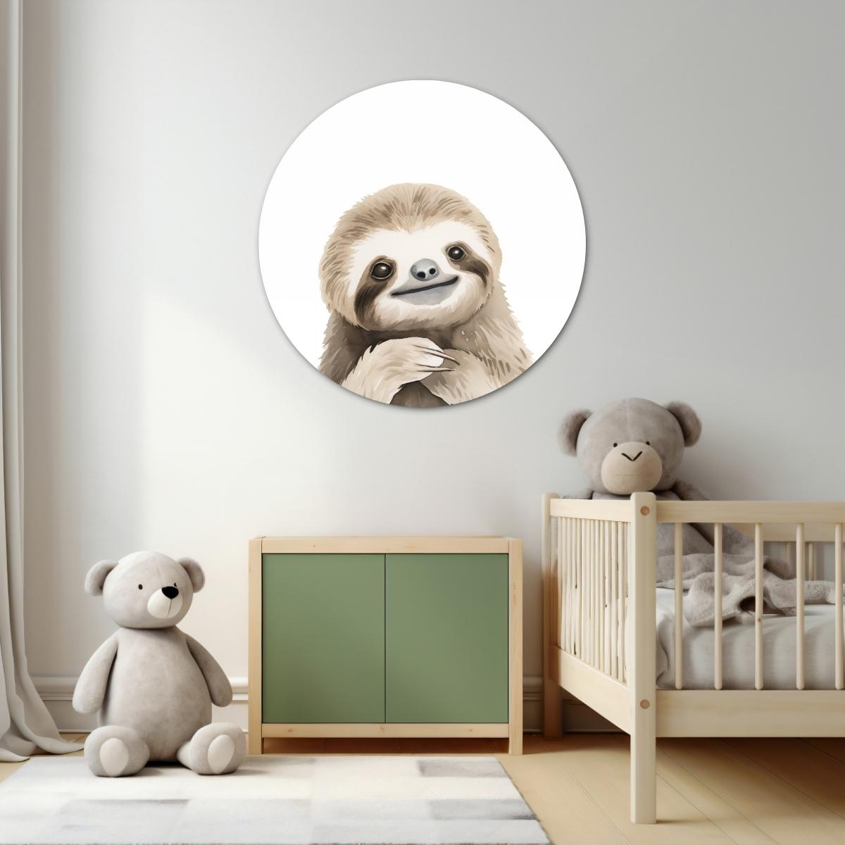 Laughing Sloth Wall Circle