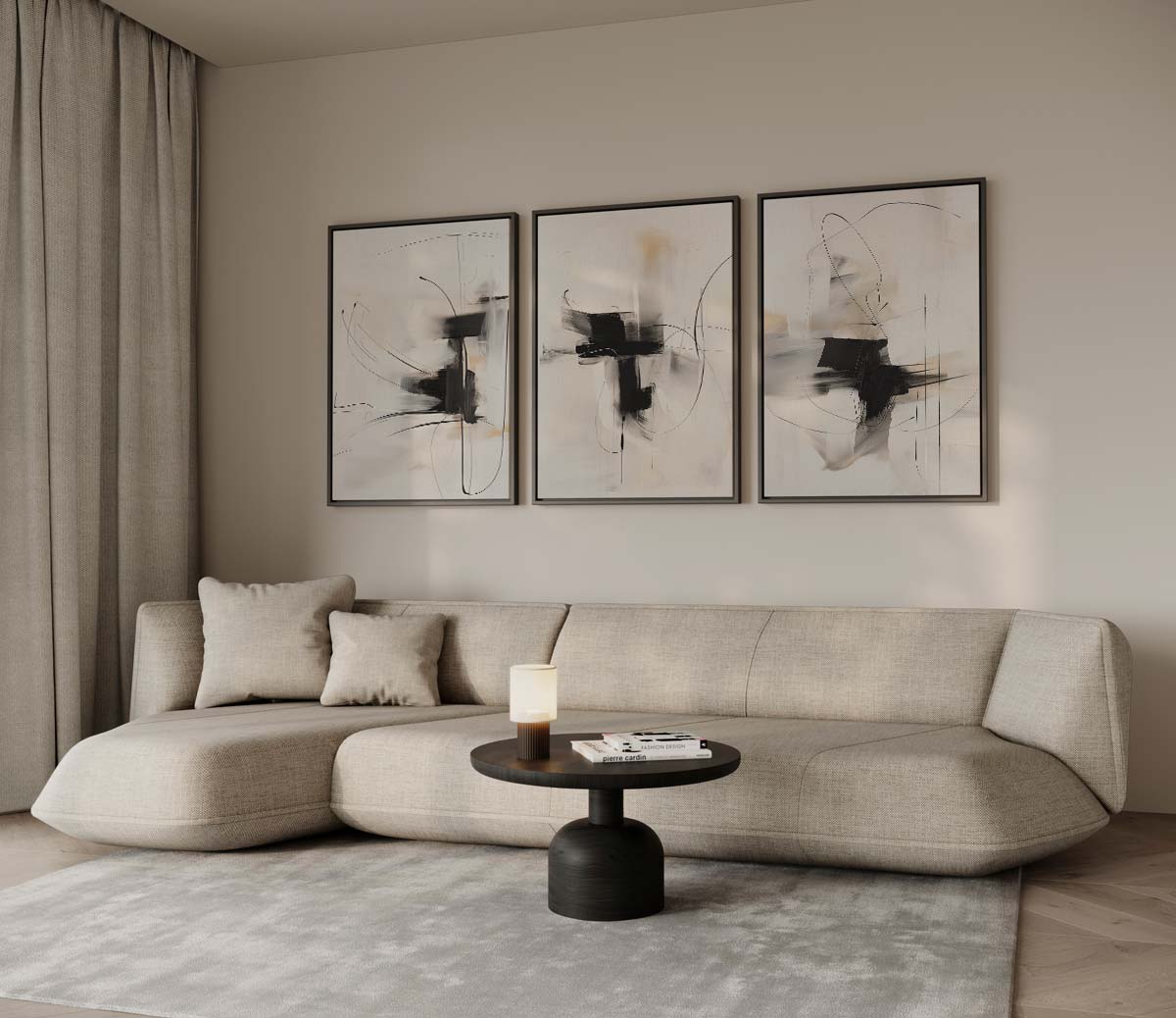 Abstract zwart-wit contrast Kunstwerk-canvas-dibond-plexiglas-wanddecoratie-WallArtistic