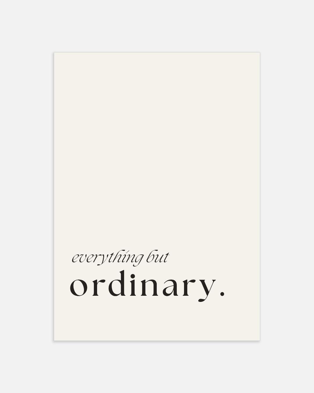 Everything But Ordinary Poster