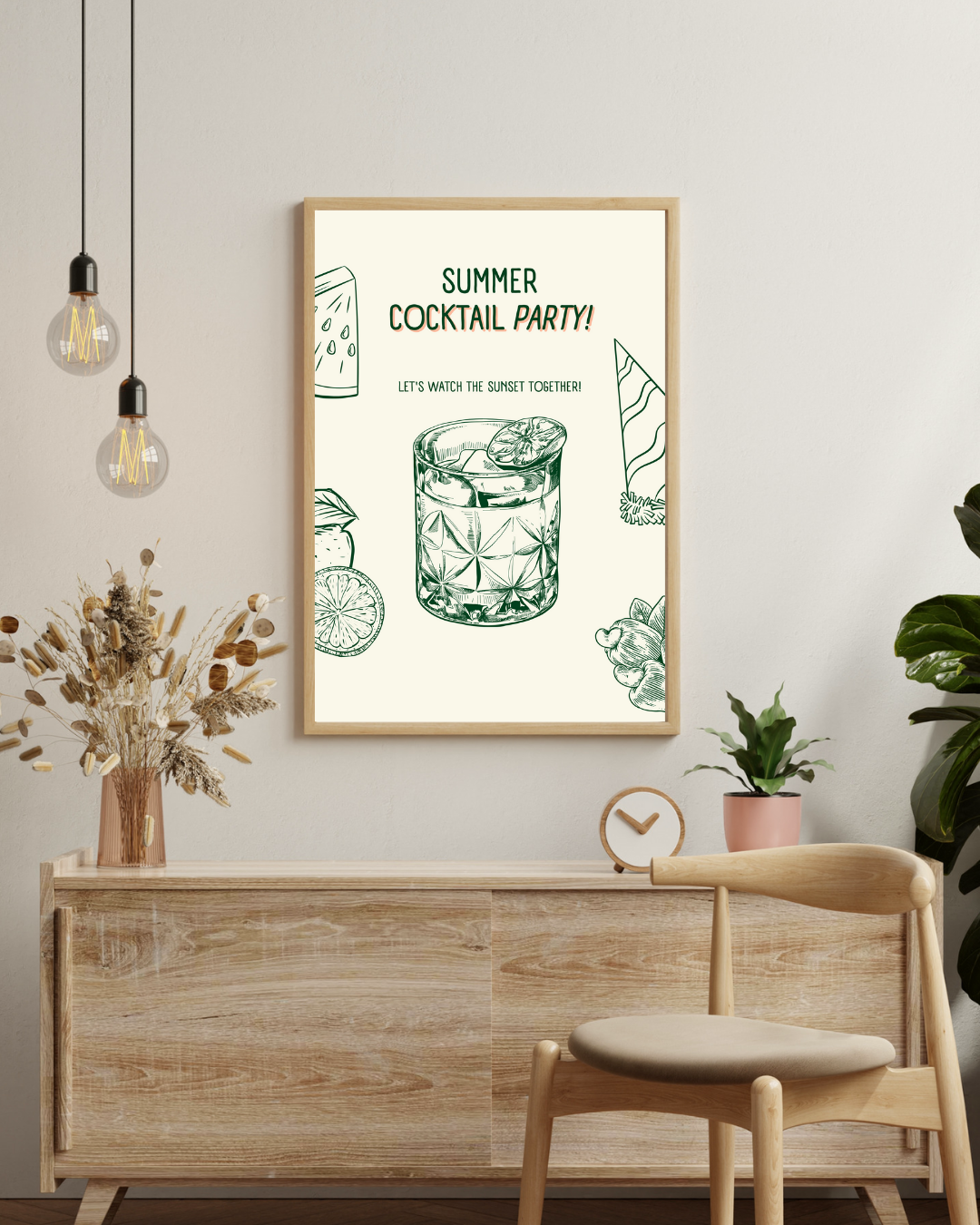 Sommer-Cocktailparty-Poster