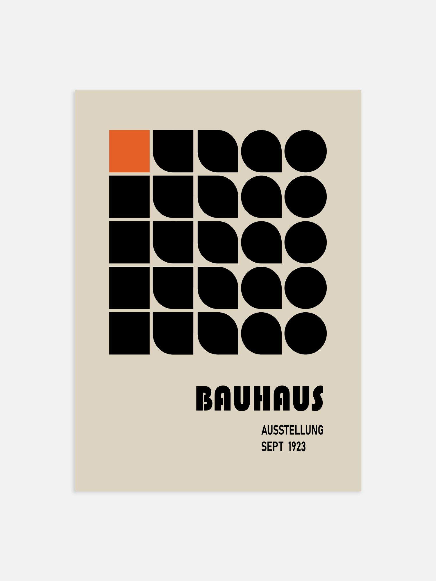 Bauhaus zwarte blokken Poster