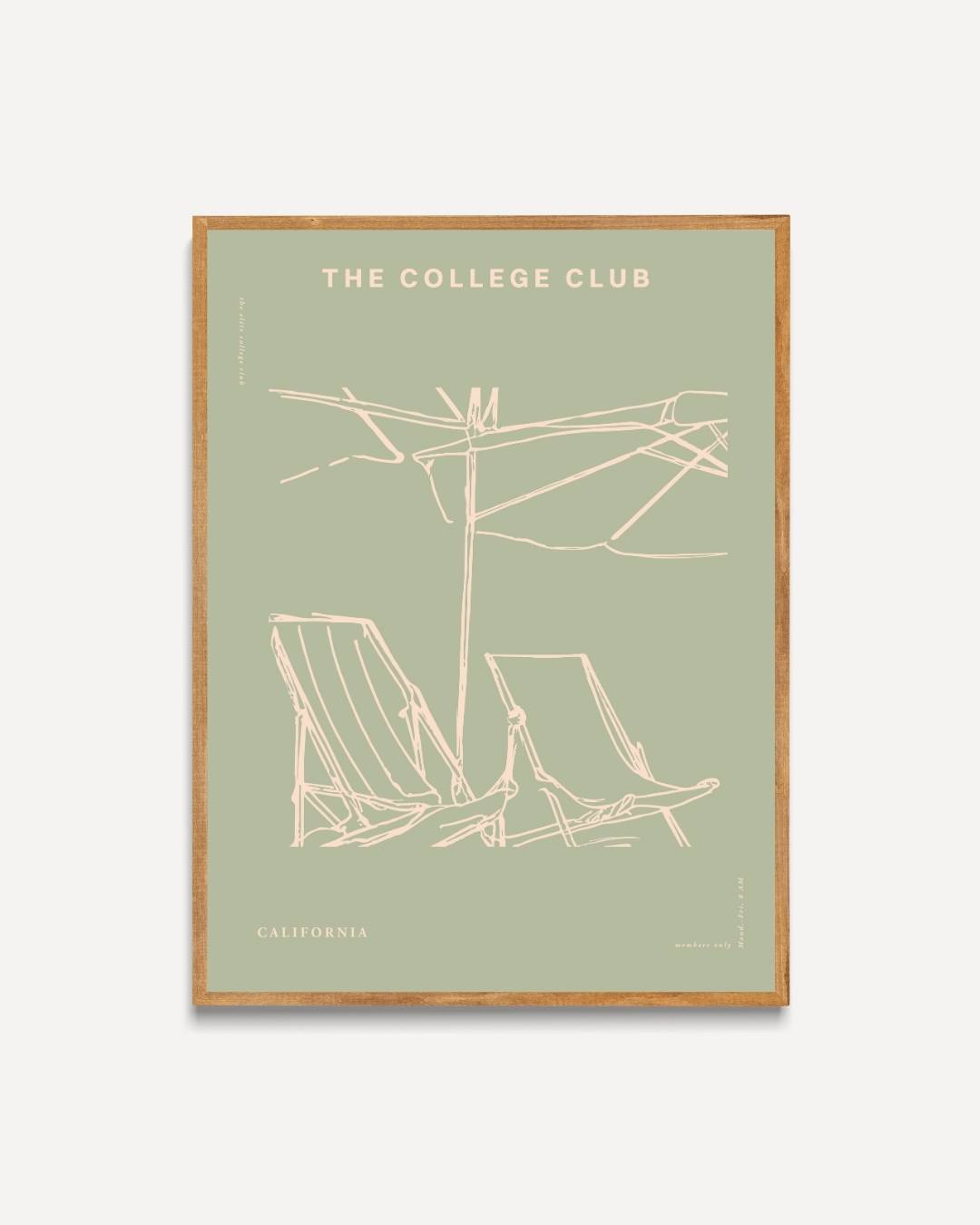 The College Club strandstoelen Poster