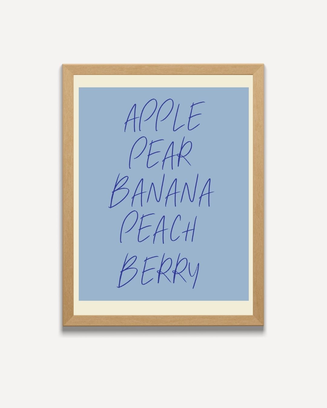 Apple, Pear, Banana, Peach &amp; Berry Poster