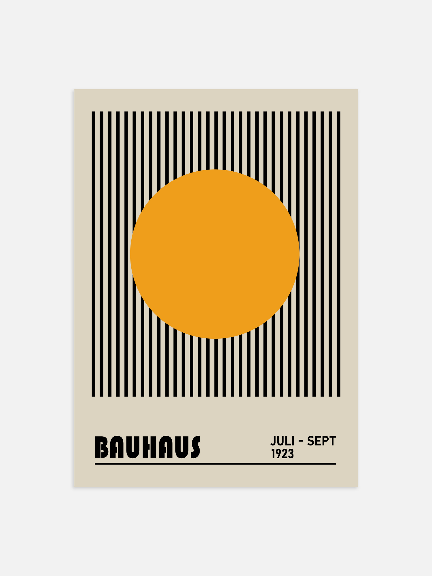 Bauhaus abstract yellow Poster