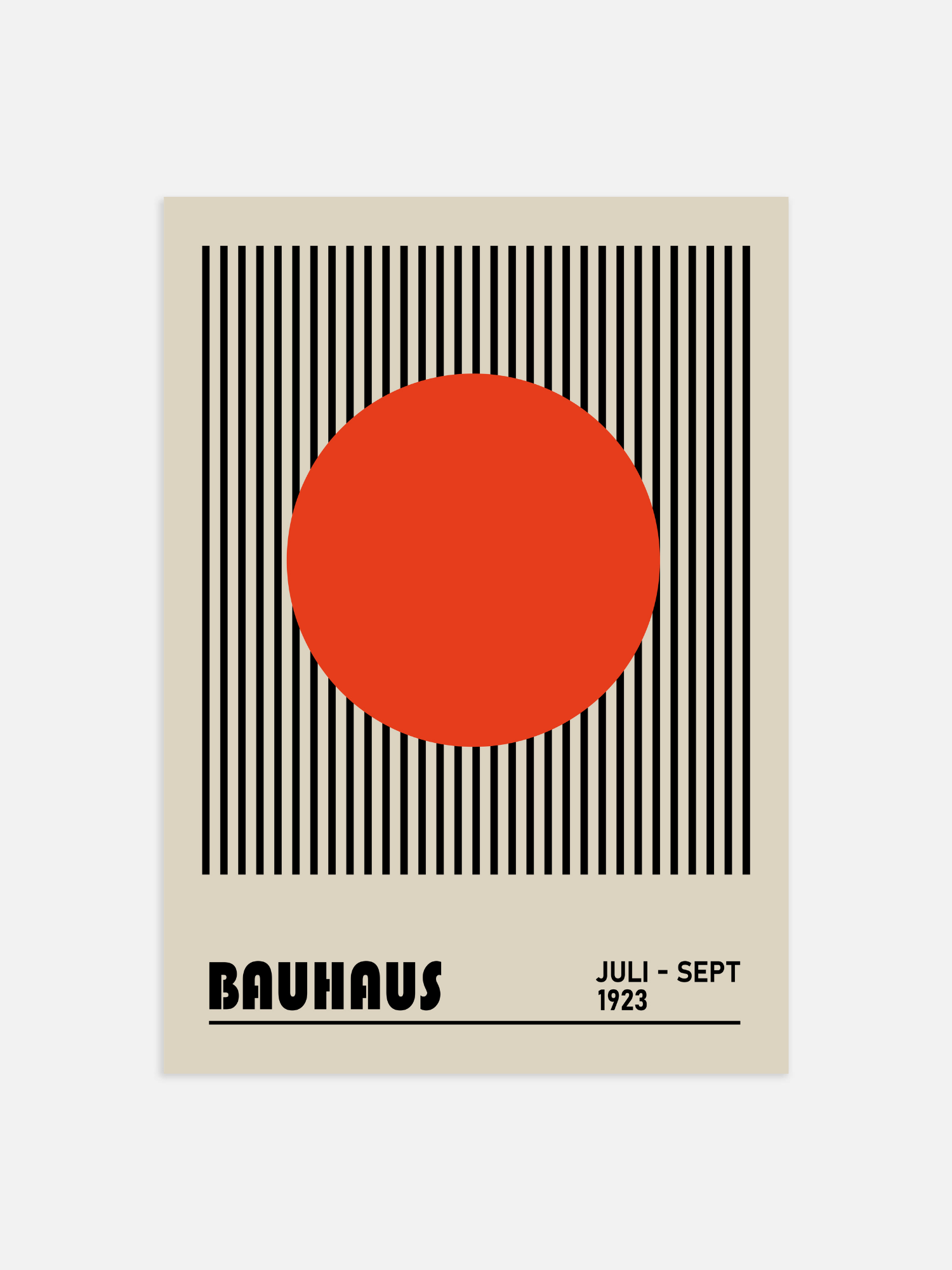 Bauhaus abstract orange Poster