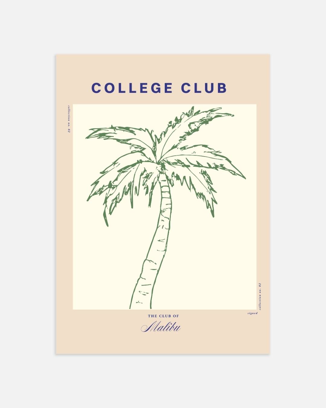 College Club palmboom Poster