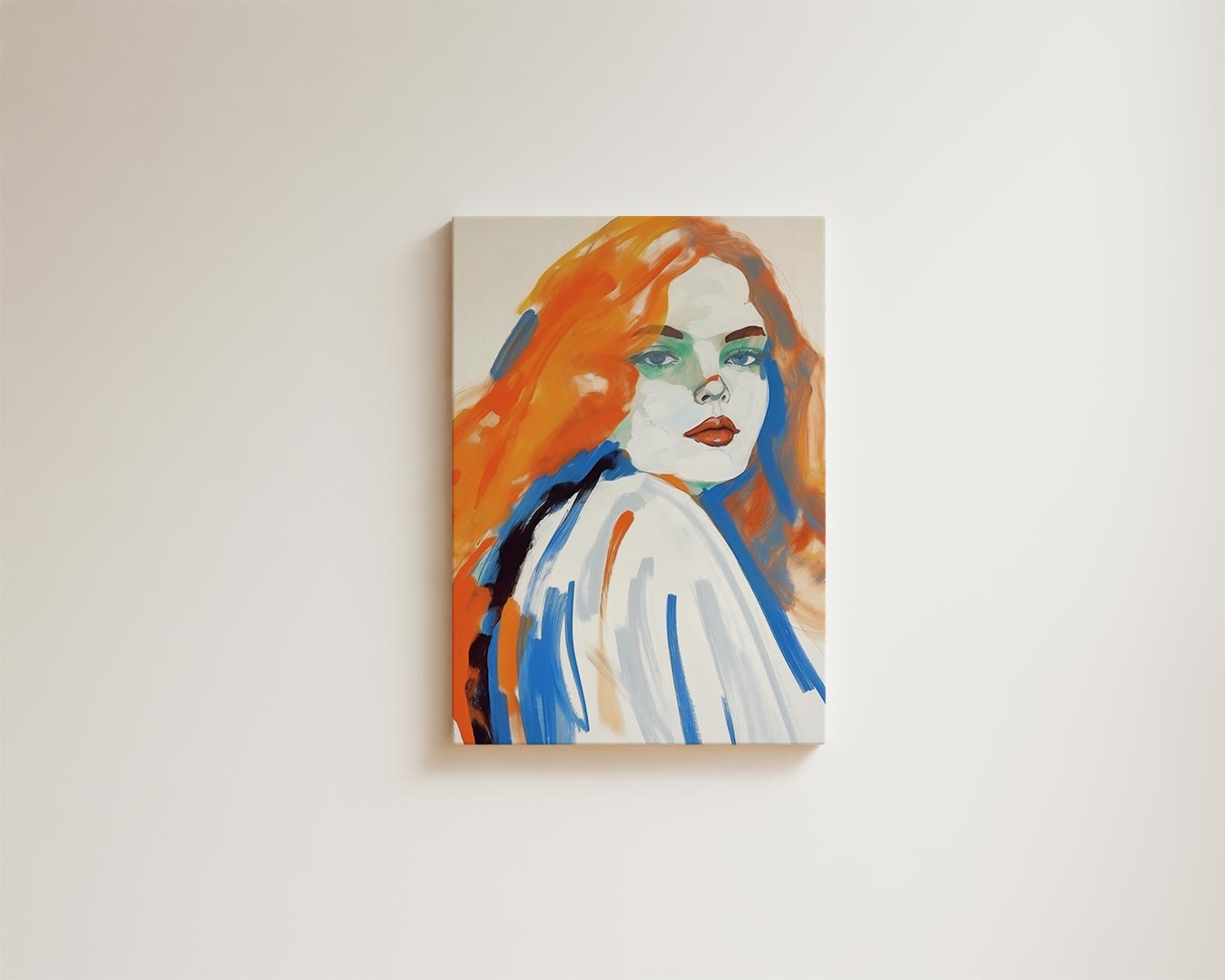 Schets van een vrouw met oranje haar