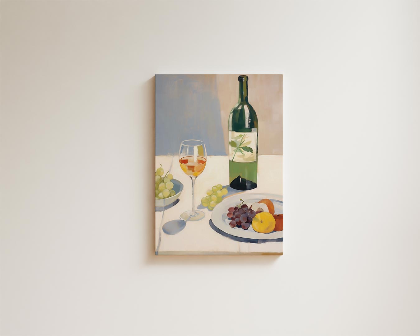 Glas wijn en fruit