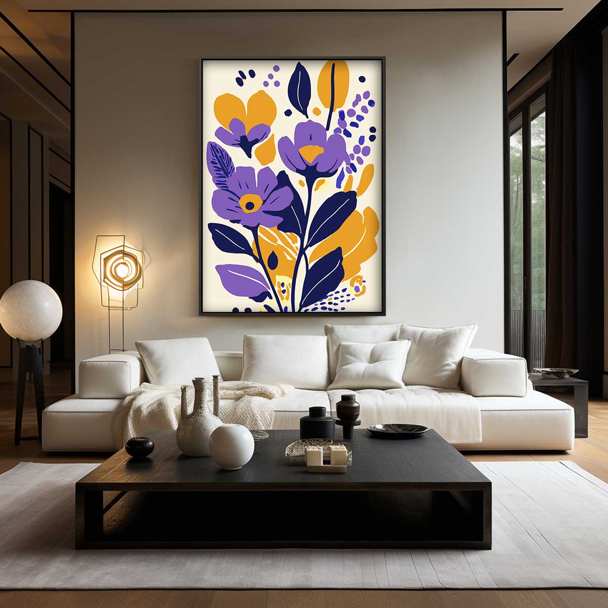 Kleurrijke Bloemenpracht Kunstwerk-canvas-dibond-plexiglas-wanddecoratie-WallArtistic