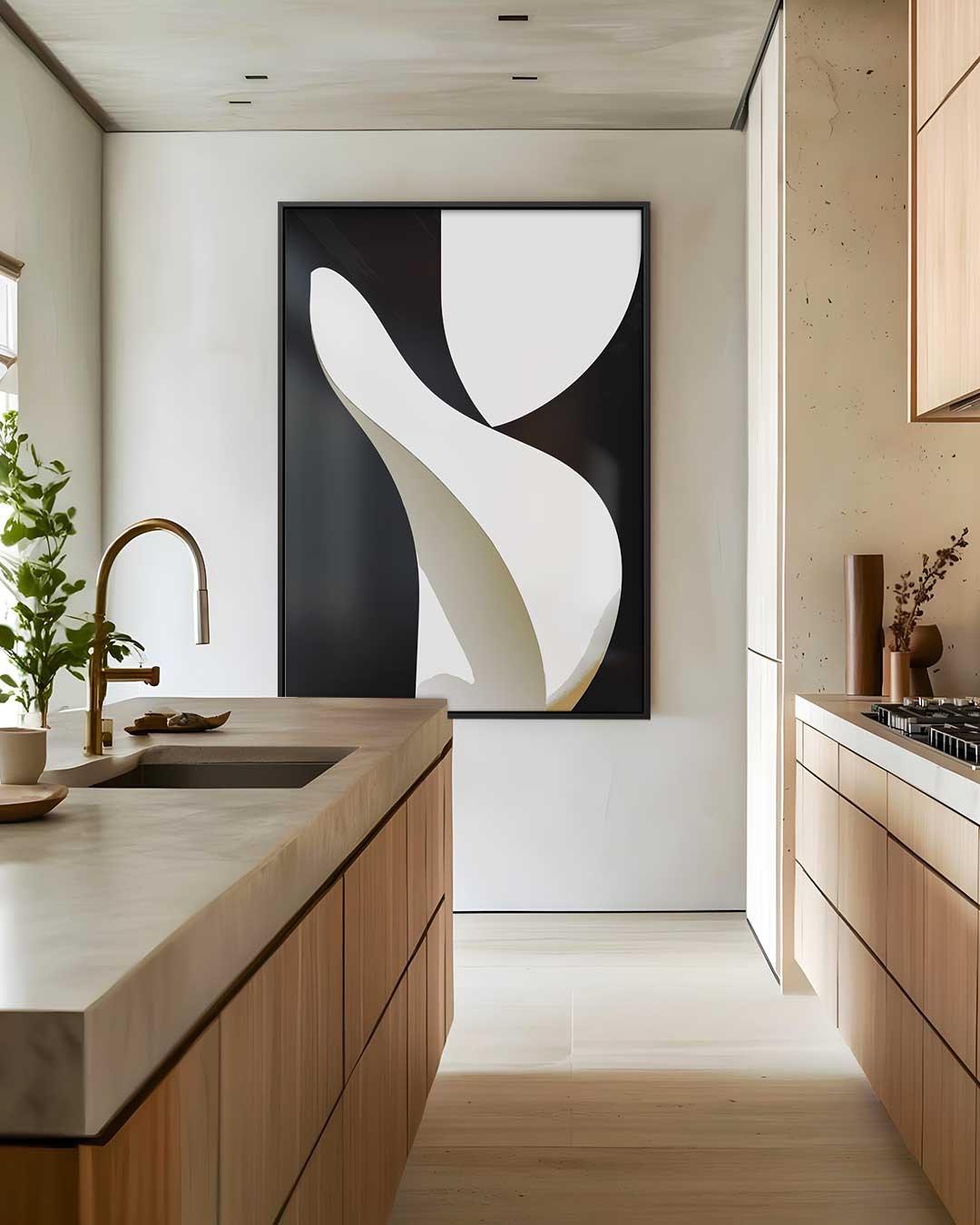 Minimalistische Abstracte Vormen Kunstwerk-canvas-dibond-plexiglas-wanddecoratie-WallArtistic