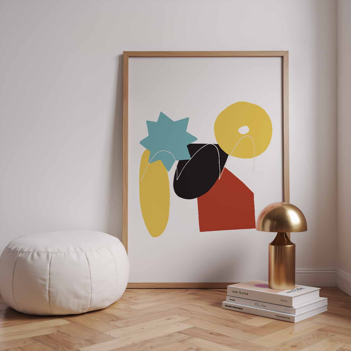 Vrolijke Geometrische Abstractie Poster
