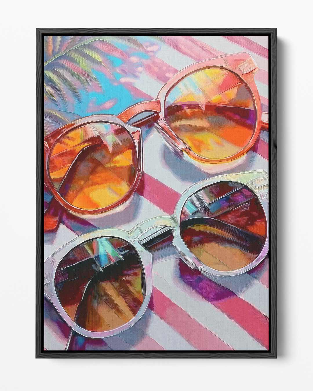 Zonnige Zomerbrillen Kunstwerk-canvas-dibond-plexiglas-wanddecoratie-WallArtistic