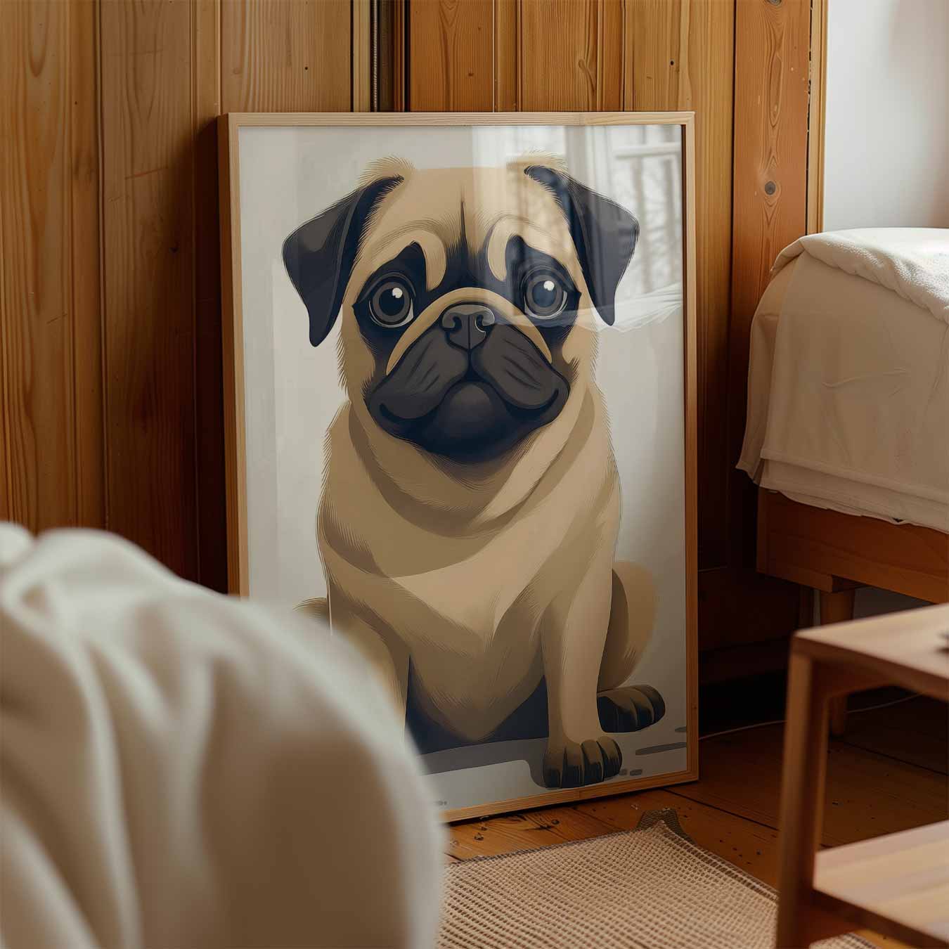 Schattige Mopshond Poster