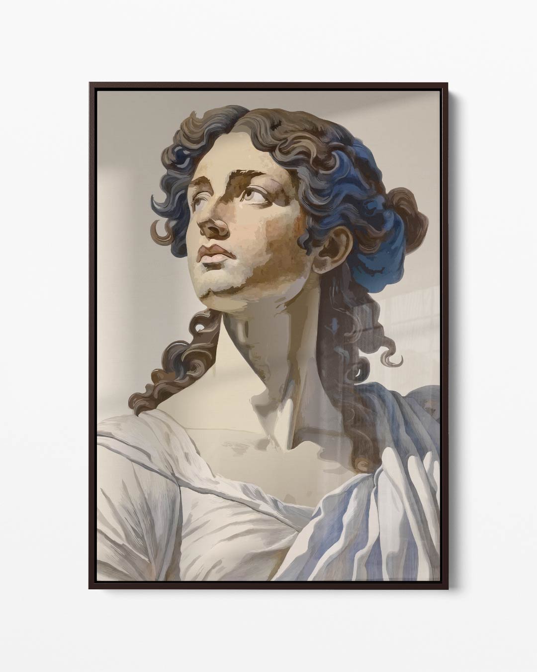 Klassieke Buste Met Krachtige Blik Kunstwerk-canvas-dibond-plexiglas-wanddecoratie-WallArtistic