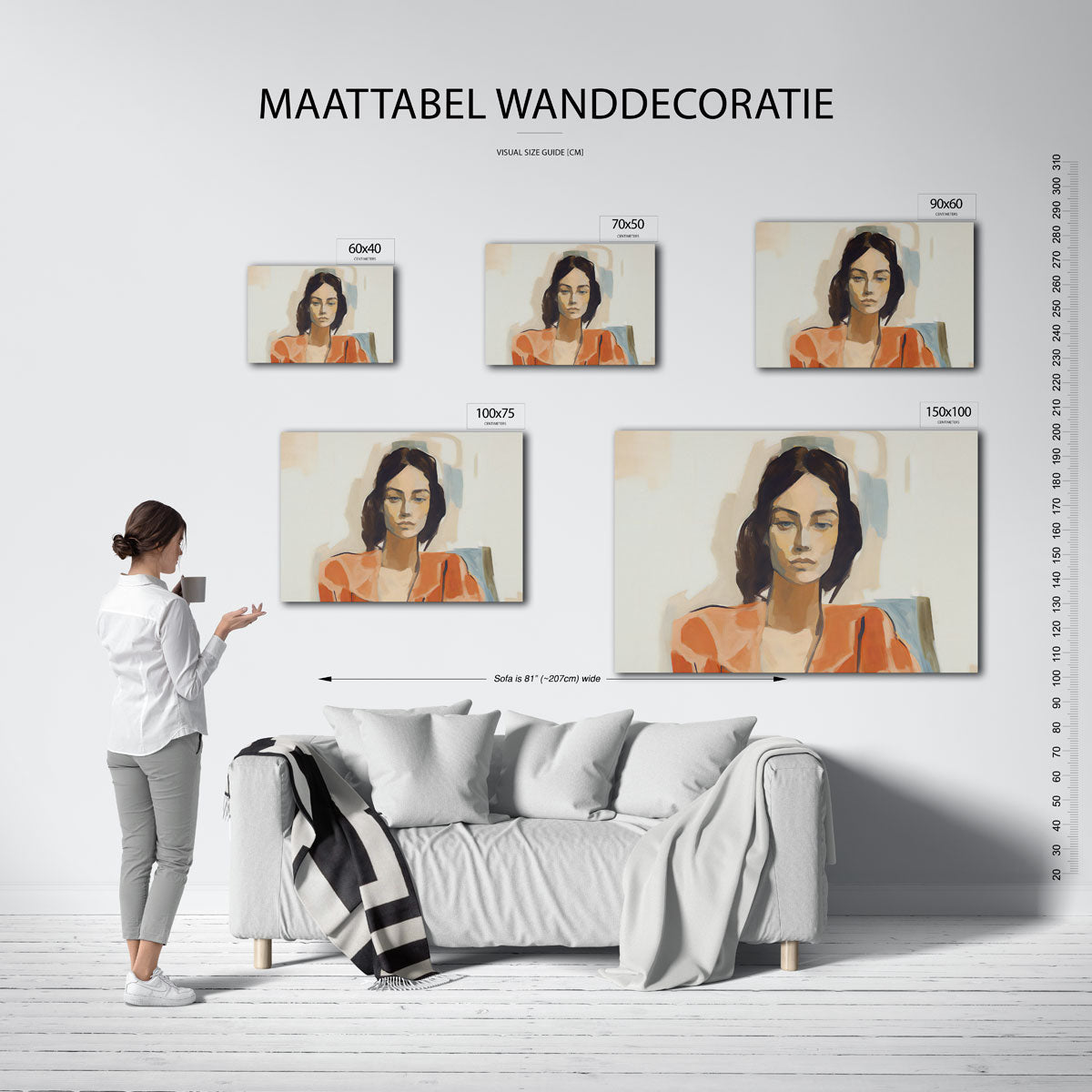 Vrouwelijk portret Kunstwerk