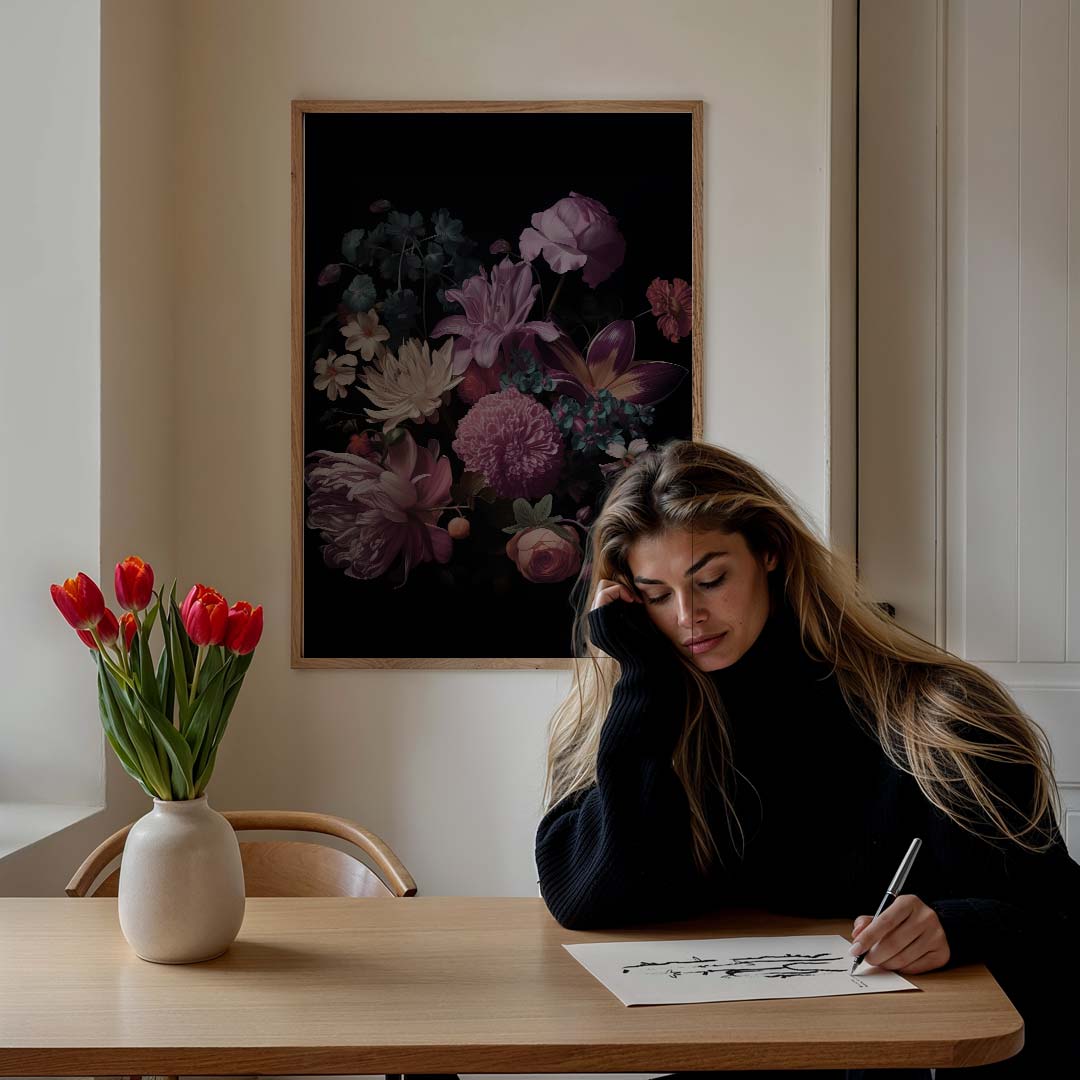 Elegante Bloemenpracht Poster-WallArtistic