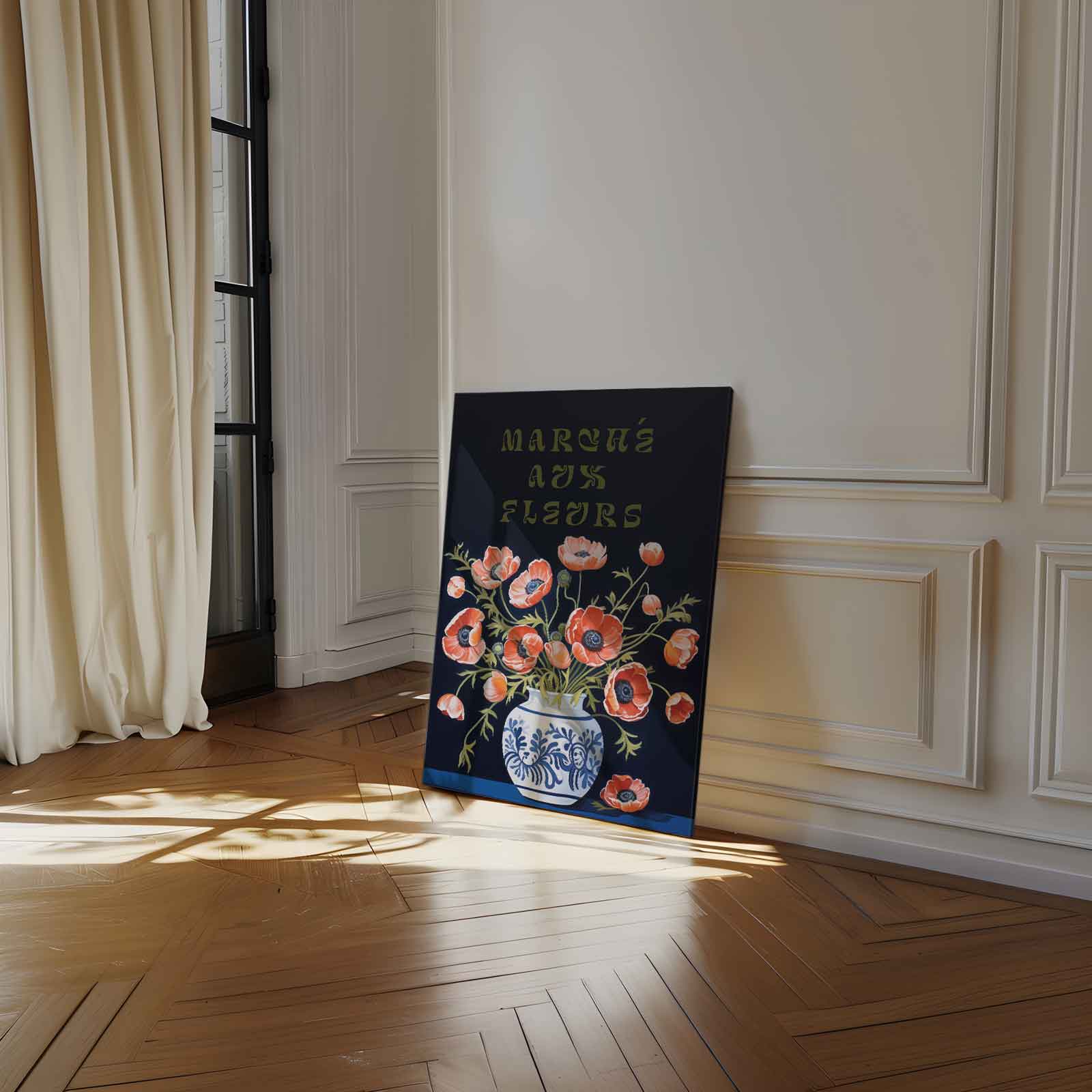 Marché aux Fleurs Schilderij Kunstwerk-canvas-dibond-plexiglas-wanddecoratie-WallArtistic